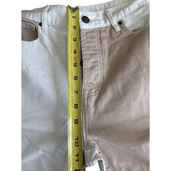 PacSun Womens High Rise Straight Jeans Two-Tone Beige/White Size 24 - Picture 8 of 11